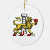 Lion Tower Lilie Wappen Emblem C Keramikornament (Links)