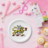 Lion Tower Lilie Wappen Emblem C Pappteller (Party)