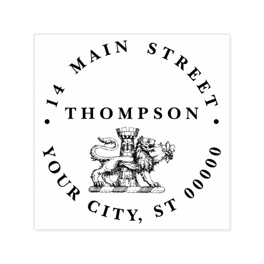 Lion Tower Lilie Wappen Emblem C Permastempel (Design)