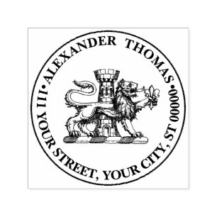 Lion Tower Lilie Wappen Emblem C Permastempel