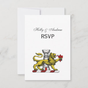 Lion Tower Lilie Wappen Emblem C RSVP Karte