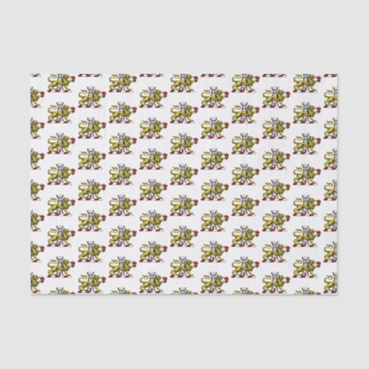 Lion Tower Lilie Wappen Emblem C Seidenpapier (Vorderseite)