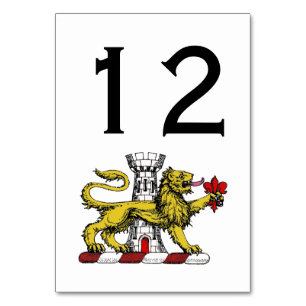 Lion Tower Lilie Wappen Emblem C Tischnummer
