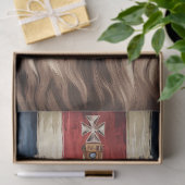 Lion trägt eine britische Flagge-Decoupage Seidenpapier (Geschenk)