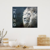 Lion Trendy Template Nature Animal Foto The King Poster (Küche)