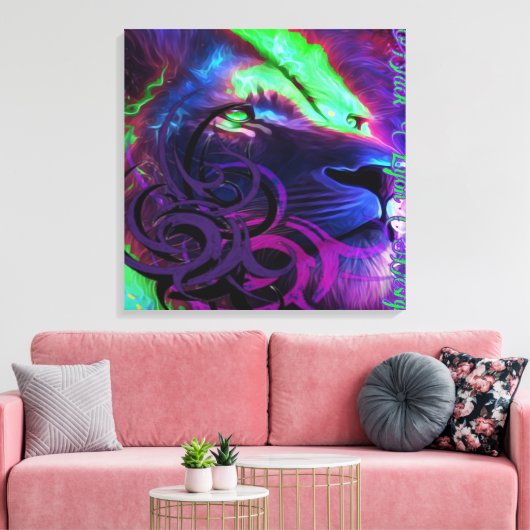 Lion tribal 333 fhxx lyonart oil bv leinwanddruck (Insitu (Wohnzimmer))