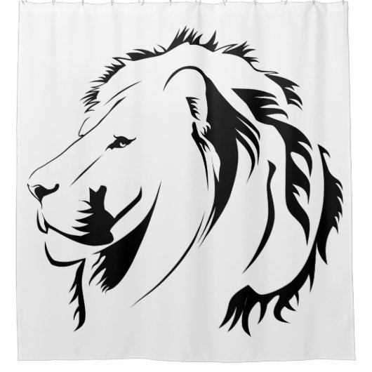 Lion Tribal Duschvorhang (Vorderseite)