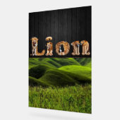 "LION Typography Art - Majestic Jungle King Poster (Winkel)