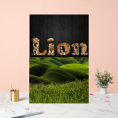 "LION Typography Art - Majestic Jungle King Poster (Hochzeit)