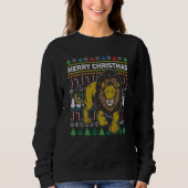 Lion Ugly Christmas Sweater Sweatshirt (Vorderseite)