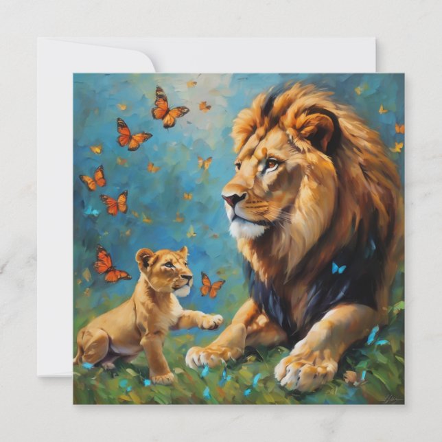 Lion und Cube Postkarte (Vorderseite)