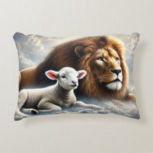 Lion und Lamb Accent Throw Kissen