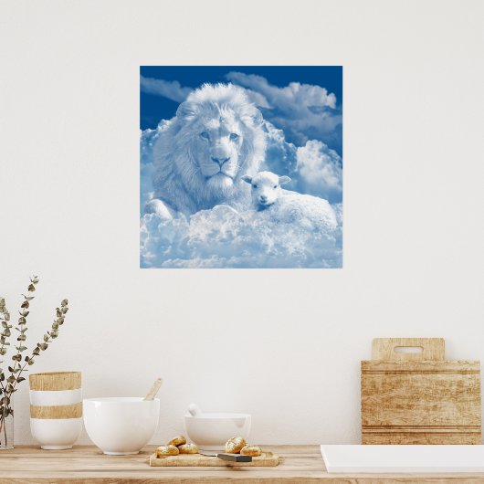 Lion und Lamb Art Poster (Küche)