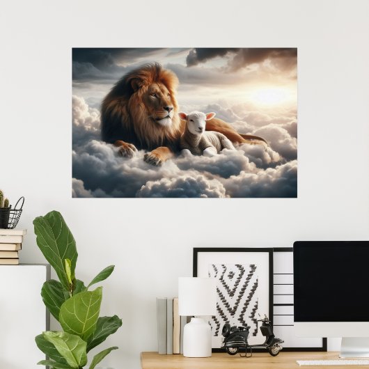 Lion und Lamb Art Poster (Heimbüro)