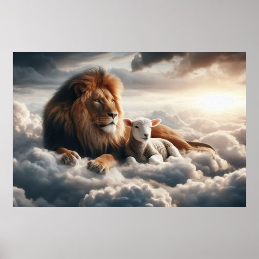 Lion und Lamb Art Poster (Vorne)