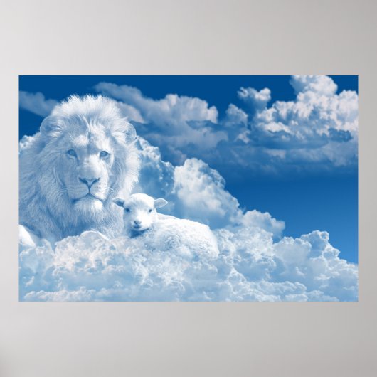 Lion und Lamb Art Poster (Vorne)