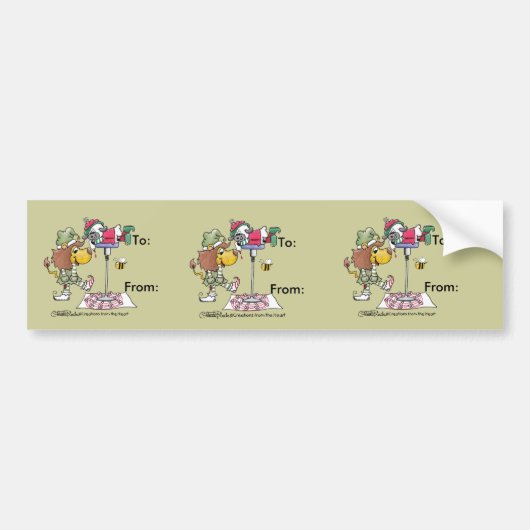 Lion und Lamb Candy Cane Makers Autoaufkleber (Vorne)