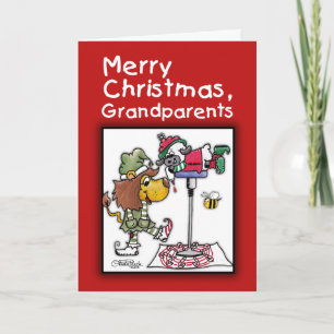 Lion und Lamb Candy Cane Makers Feiertagskarte