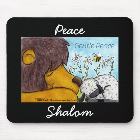 Lion und Lamb Gentle Peace Mousepad (Vorne)