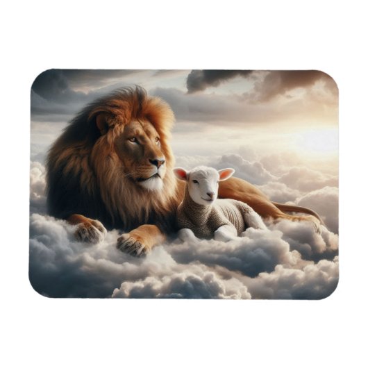 Lion und Lamb Magnet (Horizontal)