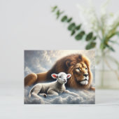 Lion und Lamb Postcard Postkarte (Stehend Vorderseite)