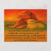 Lion und Lamb Serenity Postcard Postkarte (Vorderseite)