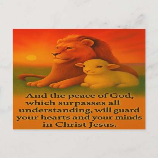 Lion und Lamb Serenity Postcard Postkarte (Vorderseite)