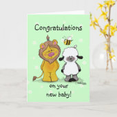 Lion und Lamb True Friends Karte (Gelbe Blume)