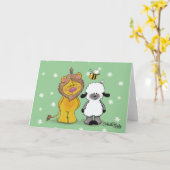Lion und Lamb True Friends Karte (Gelbe Blume)