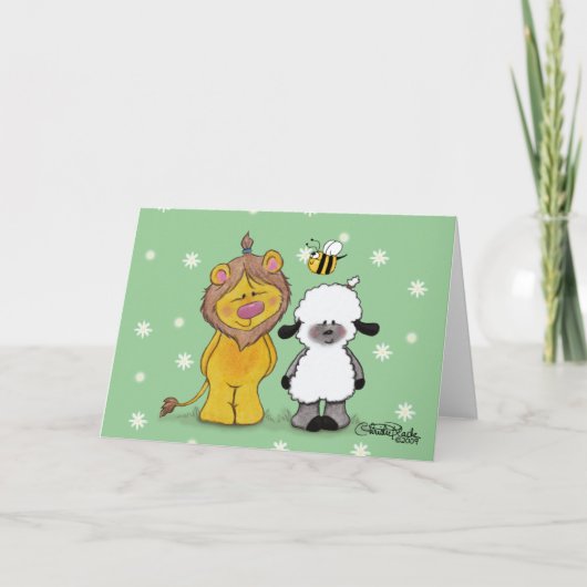 Lion und Lamb True Friends Karte (Vorderseite)