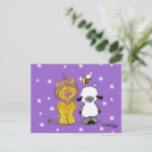 Lion und Lamb True Friends Postkarte (Stehend Vorderseite)