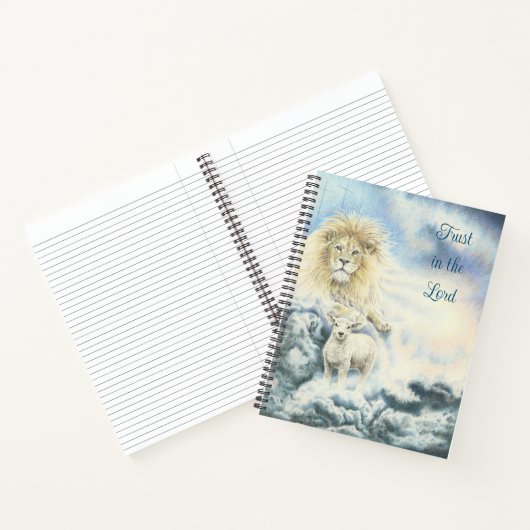 Lion und Lamb vertrauen im Lord Journal Notizblock (Innenseite)