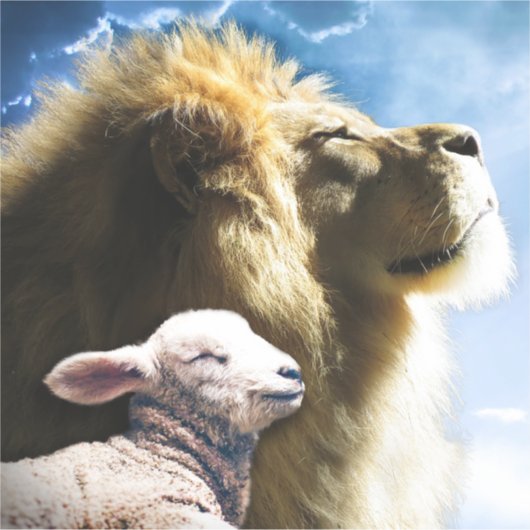 Lion und Lamb Vinyl Sticker (Vorderseite)