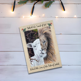 Lion und Lamm Grußkarte mit Foto Karte