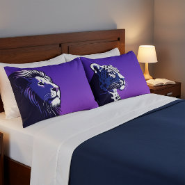 Lion und Leopard Seine und Seine Kissenbezug