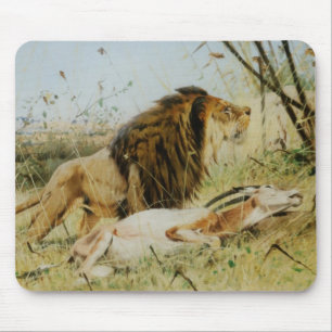Lion und seine Beute Mousepad