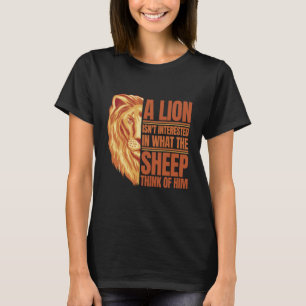 Lion und Sheep Thoughts Motivierend Graphic T-Shirt