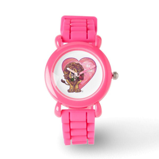 Lion Valentinstag Armbanduhr (Vorderseite)