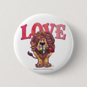 Lion Valentinstag Button (Vorderseite)