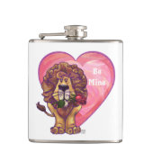 Lion Valentinstag Flachmann (Vorderseite)