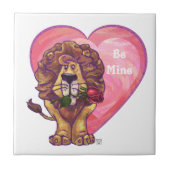 Lion Valentinstag Fliese (Vorderseite)