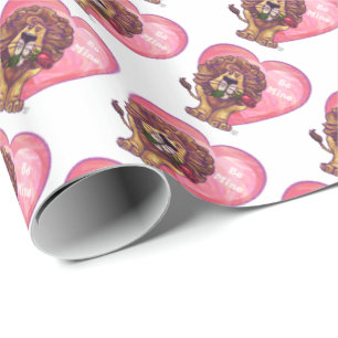 Lion Valentinstag Geschenkpapier