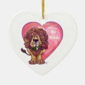 Lion Valentinstag Keramikornament (Vorne)