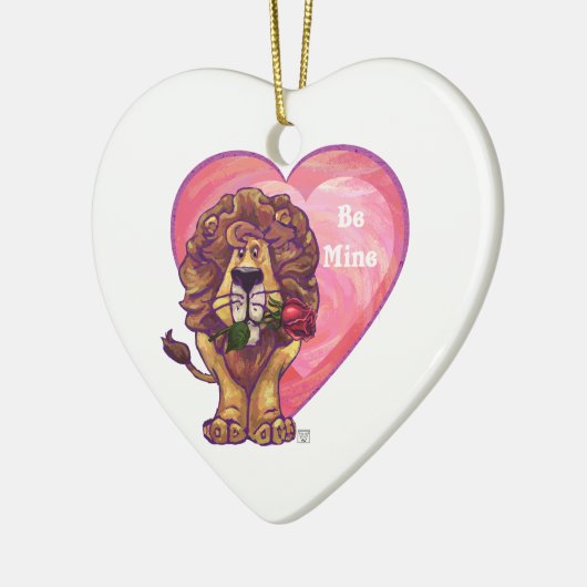 Lion Valentinstag Keramikornament (Links)