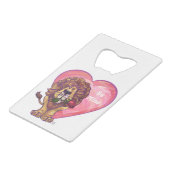 Lion Valentinstag Kreditkartenflaschenöffner (Rückseite Schrägansicht)