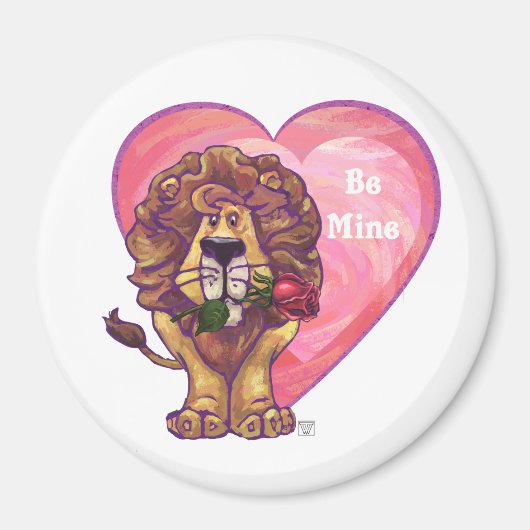 Lion Valentinstag Magnet (Vorne)
