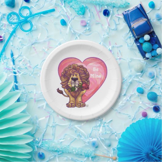 Lion Valentinstag Pappteller (Party)