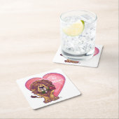 Lion Valentinstag Rechteckiger Pappuntersetzer (Vor Ort)