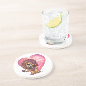 Lion Valentinstag Sandstein Untersetzer (Seite)