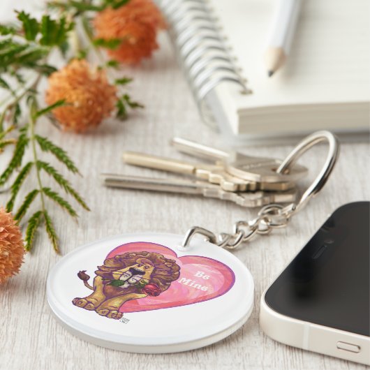 Lion Valentinstag Schlüsselanhänger (Vorderseite rechts)